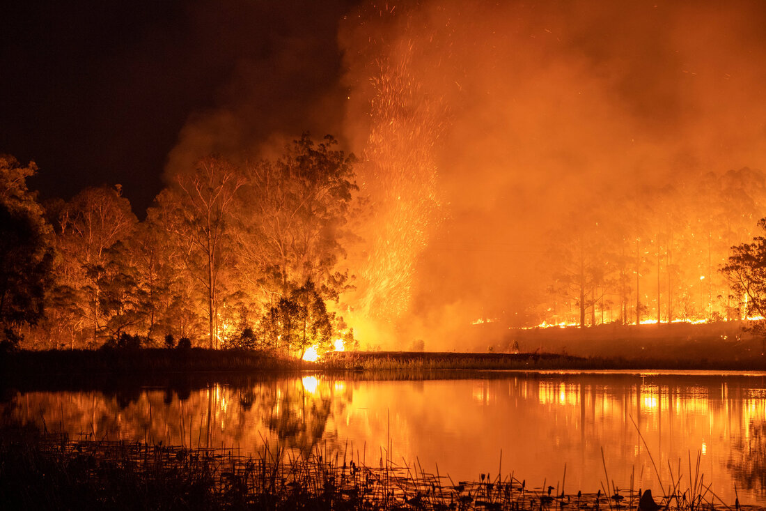 Bushfires in Australia  damaged water treatment plants, resulting in contaminated water being pumped into water systems