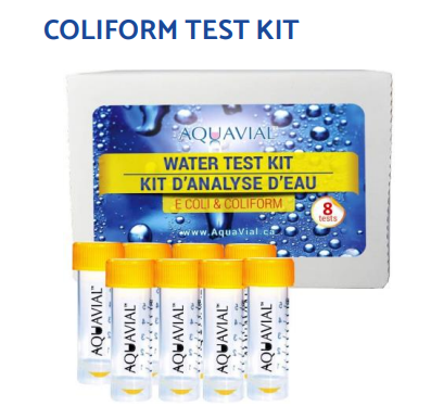 Bacteria test kit tests for coliform and e.coli