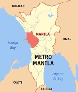 The map of the capital region of the Philippines, Metro Manila