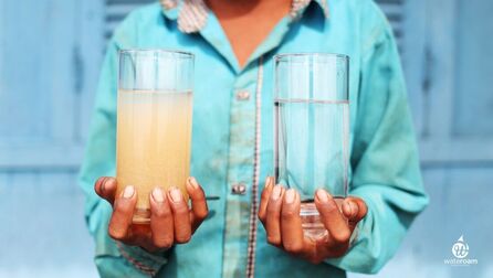 Difference between clean, filtered water and contaminated water