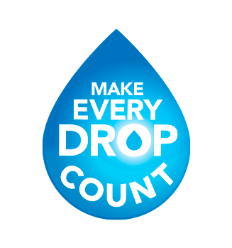 A droplet with text emphasizing how precious clean and safe water is